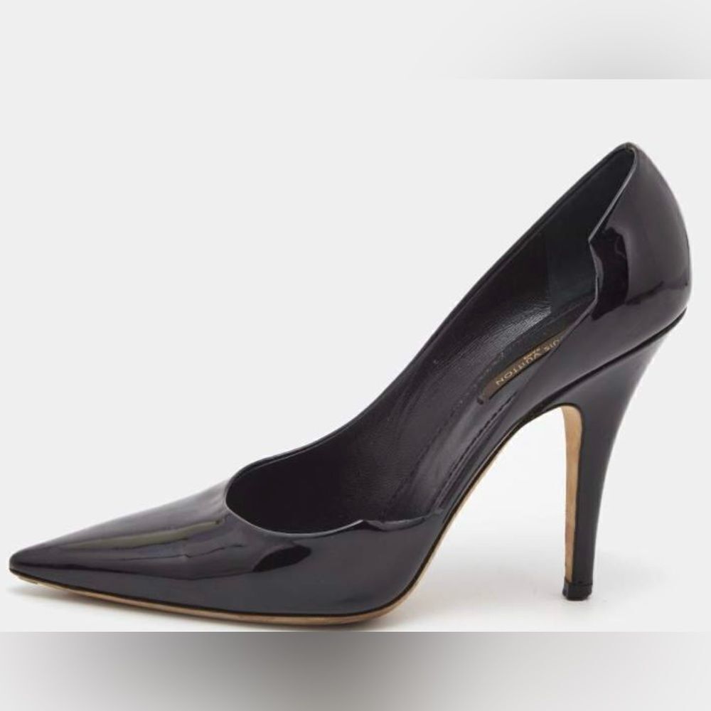 Louis Vuitton Black Patent Leather D'orsay Size 39. - Picture 2 of 7